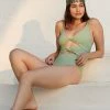 Best reviews of ???? Malai Willowing Green Thea One-Piece ???? Swimsuit GUACAMOLE ????