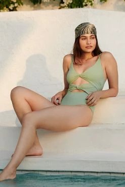 Best reviews of ???? Malai Willowing Green Thea One-Piece ???? Swimsuit GUACAMOLE ????