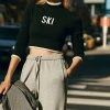 Top 10 ???? Year Of Ours Cropped Ski Sweater BLACK ????