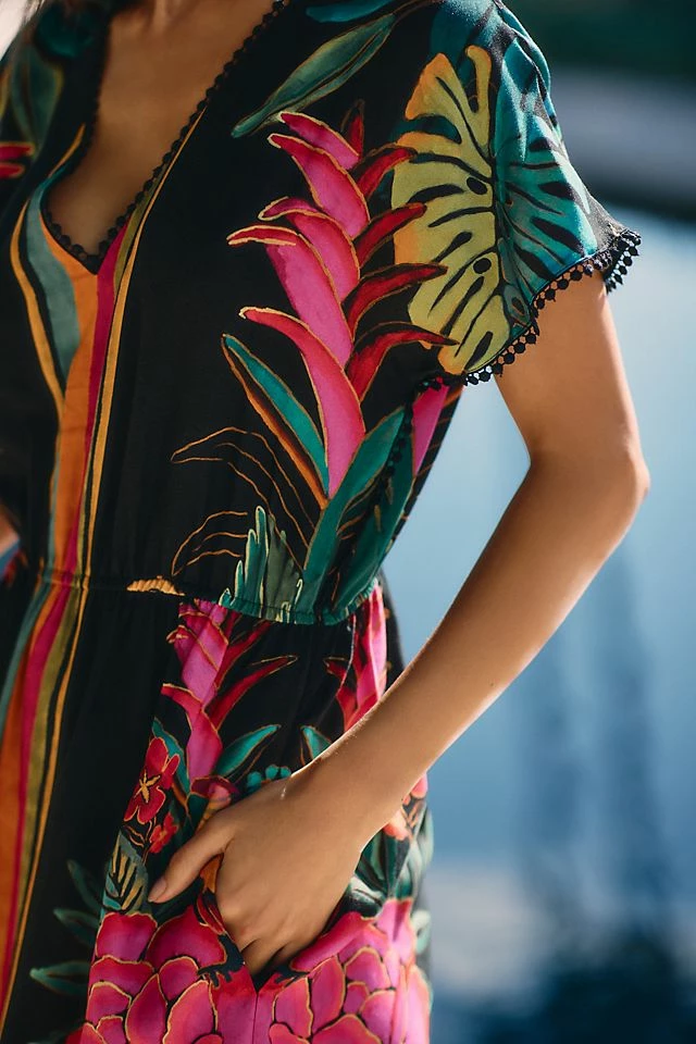 Farm Rio V-Neck Cover-Up Dress Promo ???? Farm Rio V-Neck Cover-Up ???? Dress BLACK ⭐ -Sweaty Betty Shop unnamed file 1533