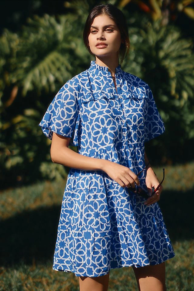 Ro's Garden Vibeka Ruffle Mini Dress Flash Sale ✔️ Ro's Garden Vibeka Ruffle Mini ???? Dress BLUE ???? -Sweaty Betty Shop unnamed file 1562