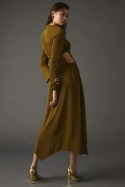 Top 10 ???? Moon River Side-Cutout ???? Dress GREEN ???? -Sweaty Betty Shop unnamed file 1572