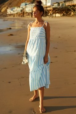 Hot Sale ⭐ Seafolly Cabana Shoulder-Tie ???? Dress SKY ????