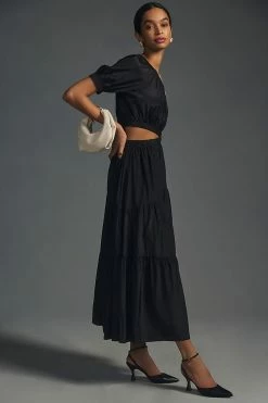 Coupon ???? Moon River One-Shoulder Cutout ???? Dress BLACK ???? -Sweaty Betty Shop unnamed file 1613