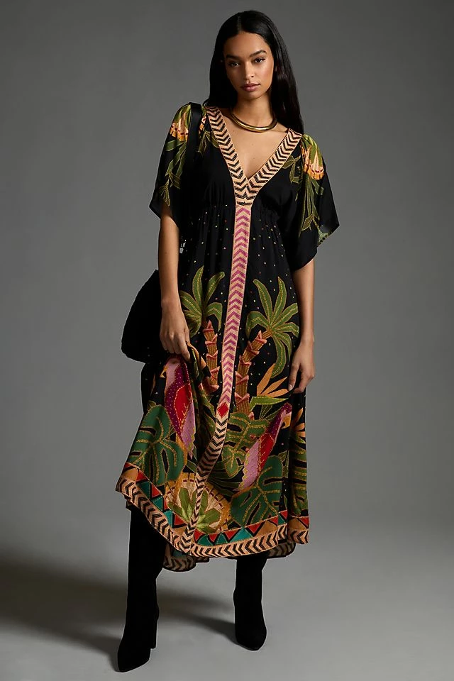 Farm x Anthropologie Printed V-Neck Maxi Dress Best deal ???? Farm Rio Farm X Anthropologie Printed V-Neck Maxi ???? Dress BLACK MOTIF ???? -Sweaty Betty Shop unnamed file 1626