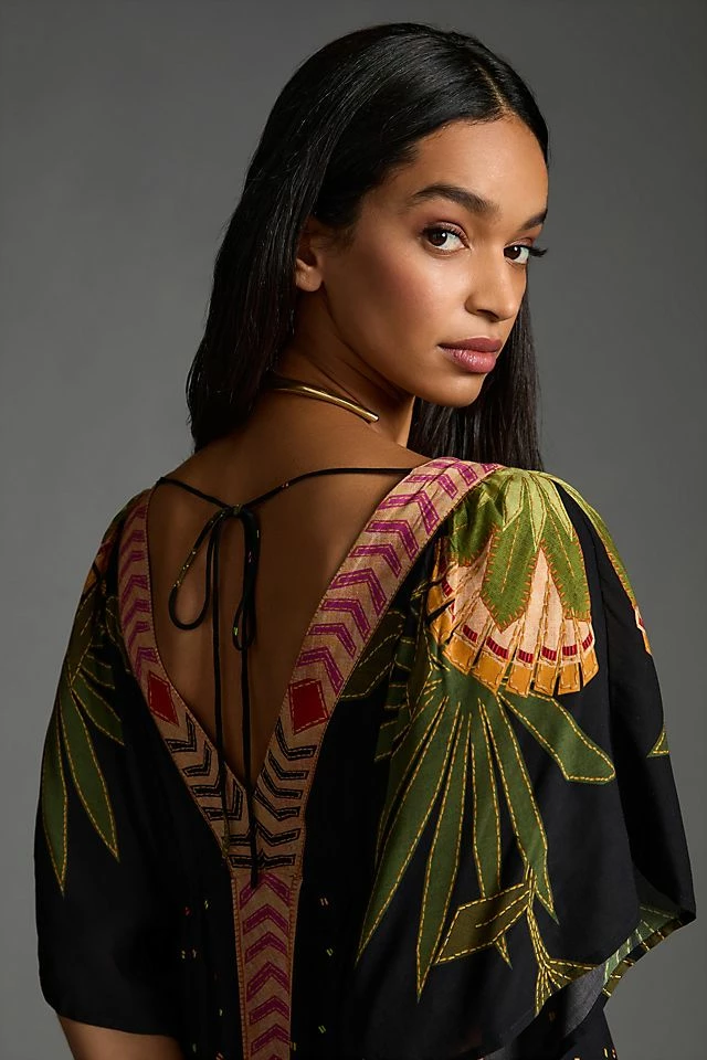 Farm x Anthropologie Printed V-Neck Maxi Dress Best deal ???? Farm Rio Farm X Anthropologie Printed V-Neck Maxi ???? Dress BLACK MOTIF ???? -Sweaty Betty Shop unnamed file 1628