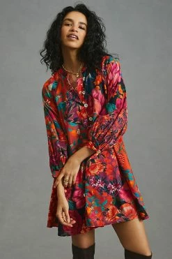 Coupon ???? Farm Rio Farm X Anthropologie Mini ???? Shirt ???? Dress PINK COMBO ❤️