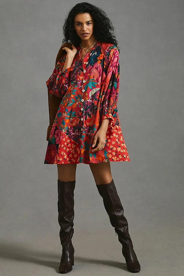 Farm x Anthropologie Mini Shirt Dress Coupon ???? Farm Rio Farm X Anthropologie Mini ???? Shirt ???? Dress PINK COMBO ❤️ -Sweaty Betty Shop unnamed file 1638