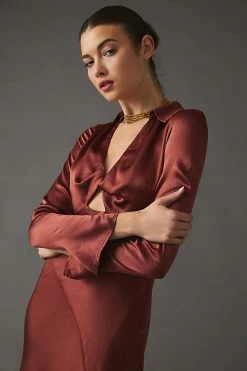 Deals ???? ASTR The Label Cutout Collared ???? Dress WINE ⌛ -Sweaty Betty Shop unnamed file 1665