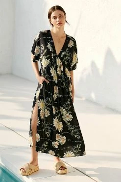 Best Pirce ???? Malai Alive Bloom Shona Maxi ???? Dress BLACK ????