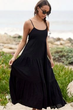 Promo ???? LSPACE Santorini Cover-Up Midi ???? Dress BLACK ???? -Sweaty Betty Shop unnamed file 1774