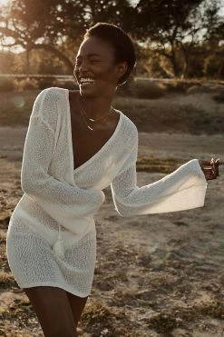 Cheapest ???? LSPACE Topanga Cover-Up Mini ???? Dress CREAM ⌛