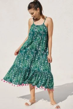 Discount ???? Mer St. Barth Chantal Maxi ???? Dress DARK GREEN ????