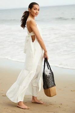 Discount ???? Peixoto Parker Tie Midi ???? Dress PATCHED WHITE ???? -Sweaty Betty Shop unnamed file 1879