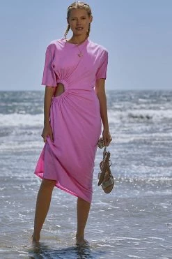 Outlet ???? Stateside Cutout Maxi T-Shirt ???? Dress PINK ???? -Sweaty Betty Shop unnamed file 1882