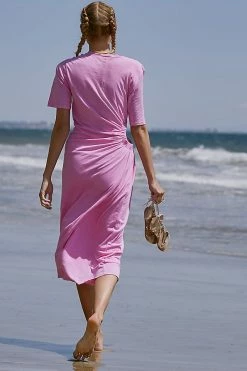 Outlet ???? Stateside Cutout Maxi T-Shirt ???? Dress PINK ???? -Sweaty Betty Shop unnamed file 1884