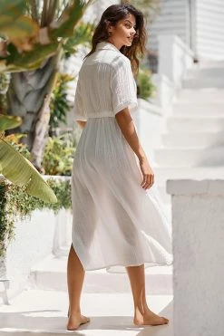 Flash Sale ???? By Anthropologie Preppy ???? Shirt ???? Dress IVORY ???? -Sweaty Betty Shop unnamed file 1902