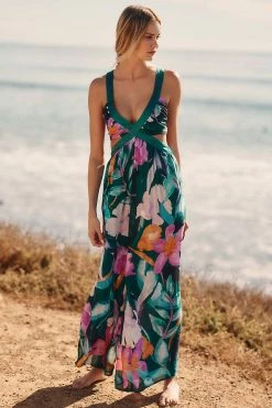 Deals ???? By Anthropologie V-Neck Jumpsuit BLUE MOTIF ????