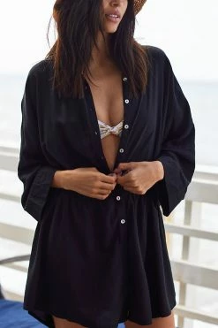 Budget ⭐ LSPACE Pacifica Tunic BLACK ???? -Sweaty Betty Shop unnamed file 1949