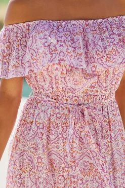 Best Sale ???? Mer St. Barth Juliette Off-The-Shoulder ???? Dress PINK ⌛ -Sweaty Betty Shop unnamed file 1991