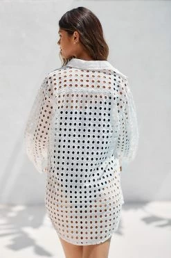 Deals ⌛ Solid & Striped The Oxford Tunic WHITE ❤️ -Sweaty Betty Shop unnamed file 2051