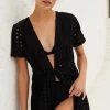 Buy ???? Solid & Striped Sarah Eyelet Cover-Up Mini ???? Dress BLACKOUT ❤️