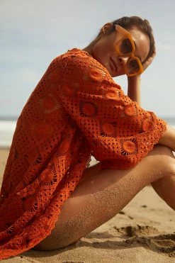 Best Sale ???? By Anthropologie Fauxchet Robe COPPER ????