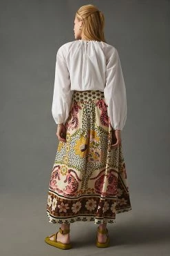 Cheap ❤️ Farm Rio Farm X Anthropologie Split-Hem ???? Skirt NEUTRAL MOTIF ???? -Sweaty Betty Shop unnamed file 2147