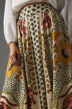 Cheap ❤️ Farm Rio Farm X Anthropologie Split-Hem ???? Skirt NEUTRAL MOTIF ???? -Sweaty Betty Shop unnamed file 2148