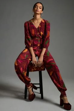 Brand new ✨ Farm Rio Wrap Jumpsuit RED ???? 4 Brand new ✨ Farm Rio Wrap Jumpsuit RED ???? -Sweaty Betty Shop unnamed file 2163