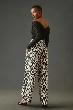 Deals ???? Faithfull The Brand Faithfull El Toro Linen Pants BLACK MOTIF ???? -Sweaty Betty Shop unnamed file 2168