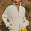 Best Pirce ???? Varley Anderson Zip-Front Cardigan Sweater IVORY ????