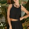 Outlet ???? By Anthropologie Cropped Gauze Shorts BLACK ????