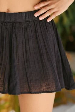 Outlet ???? By Anthropologie Cropped Gauze Shorts BLACK ???? -Sweaty Betty Shop unnamed file 2178