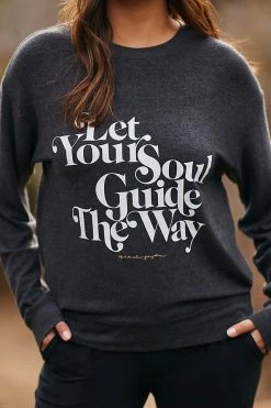 Best Sale ✔️ Spiritual Gangster Guide The Way Relaxed Savasana Sweater CARBON ???? -Sweaty Betty Shop unnamed file 231