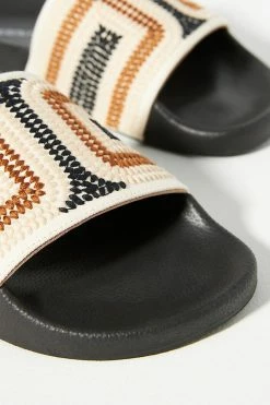 Buy ???? Bernardo Reese Slide ???? Sandals BLACK MOTIF ???? -Sweaty Betty Shop unnamed file 2336