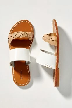 Top 10 ???? Soludos Braided Slide ???? Sandals WHITE ????