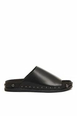 Cheapest ❤️ Kelsi Dagger Brooklyn Squish Studded Slide ???? Sandals BLACK ????
