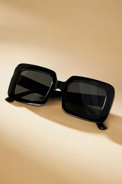 Wholesale ✔️ By Anthropologie Oversized Square ???? Sunglasses BLACK ????