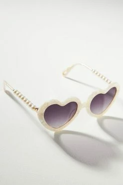 Deals ???? Lele Sadoughi Sweetheart ???? Sunglasses WHITE ???? -Sweaty Betty Shop unnamed file 2740