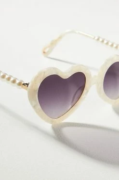 Deals ???? Lele Sadoughi Sweetheart ???? Sunglasses WHITE ???? -Sweaty Betty Shop unnamed file 2741