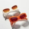 Cheapest ✔️ By Anthropologie Chunky Angular ???? Sunglasses ORANGE ????