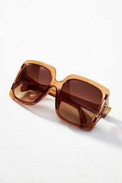 Outlet ???? I-SEA Oversized Square ???? Sunglasses ORANGE ????