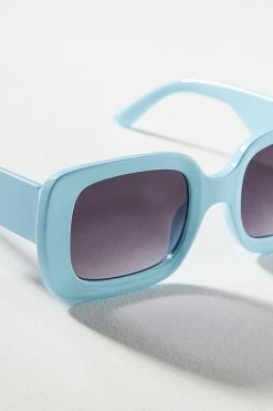 New ???? By Anthropologie Beveled Rectangular ???? Sunglasses LIGHT BLUE ???? -Sweaty Betty Shop unnamed file 2849