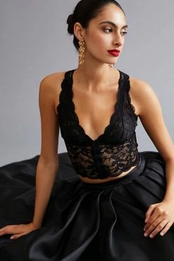 Top 10 ???? Clo Intimo Fortuna Lace Racerback Bra BLACK ✔️