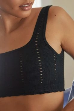 Buy ✔️ Anthropologie Malin Seamless Scalloped Bralette BLACK ONYX ⭐ -Sweaty Betty Shop unnamed file 3259