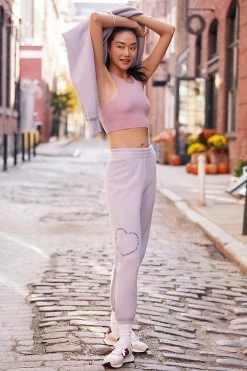 Coupon ❤️ Spiritual Gangster Let There Be Love Boyfriend Sweatpants LIGHT PURPLE ????