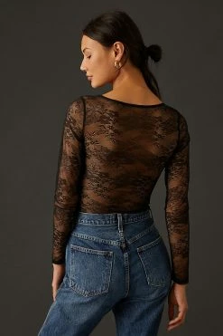 Hot Sale ???? By Anthropologie Lace Bodysuit BLACK ???? -Sweaty Betty Shop unnamed file 3668