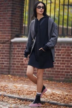 Best Pirce ???? Spiritual Gangster Sueded Fleece Hoodie ???? Dress BLACK ????