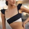 Top 10 ???? Port De Bras Ruffle Bra BLACK & WHITE ????